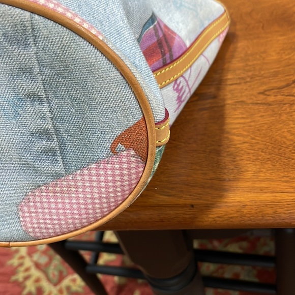 Dooney & Bourke Emma Roberts VTG Canvas Denim Bucket Bag - Picture 10 of 12